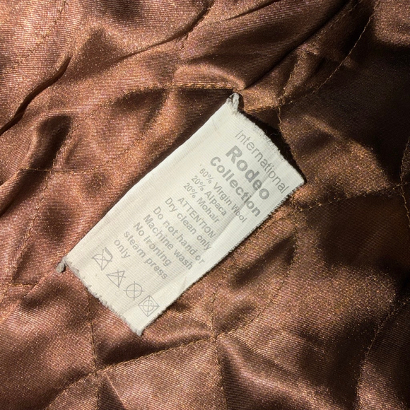 VTG Battaglia Italian Cashmere Wool Herringbone Trench Pea Overcoat 40R Mint - Picture 7 of 10